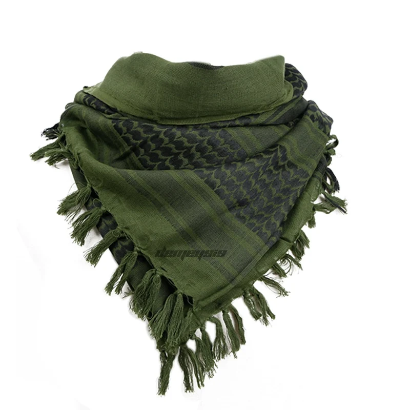 Outdoor Hiking Scarves Military Arab Tactical Desert Scarf Army Shemagh with Tassel for Men Women