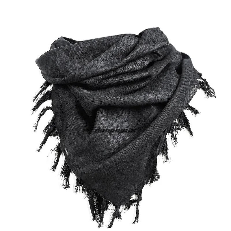 Outdoor Hiking Scarves Military Arab Tactical Desert Scarf Army Shemagh with Tassel for Men Women
