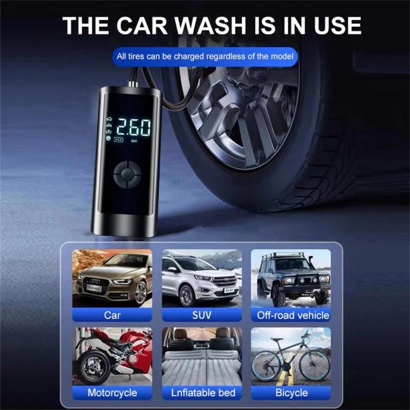 Portable Mini Air Pump Electric Bike Air Inflator 160PSI Car Air Compressor Bicycle Air Pump Tire Pump Car Tyre Inflatable
