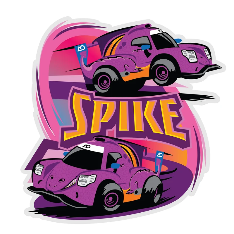Spike Car Sticker