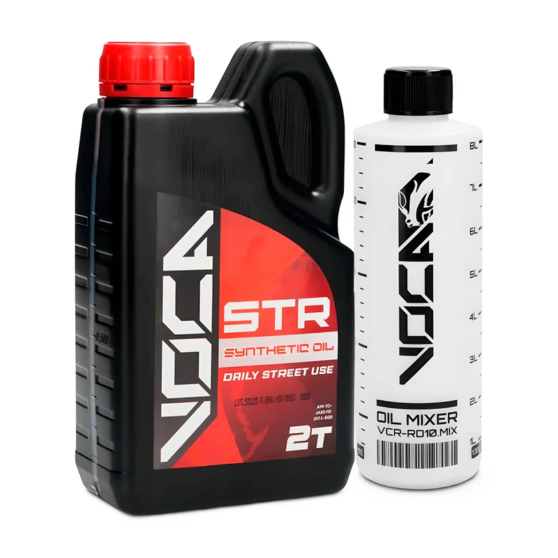 Pack aceite Voca Racing Voca STR 2T y probeta VOCA graduada