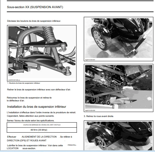Manuel d'atelier Can Am Spyder 2014 français