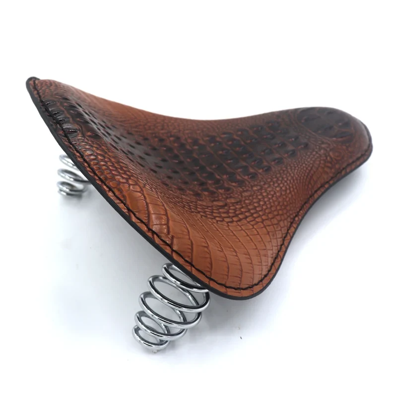Selle de moto - vintage croco