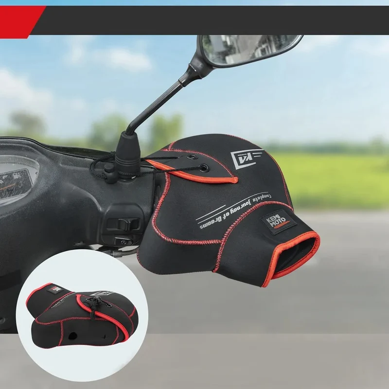 Manchons de moto et scooter hiver - Poignets élastiques