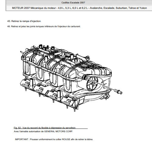 Manuel d'atelier pdf Cadillac Escalade Chevrolet Tahoe français