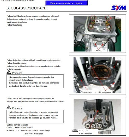 Manuel d'atelier SYM 300 Quadlander français