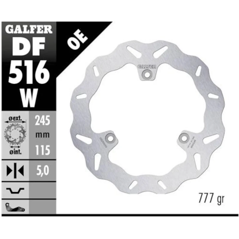 Disco de freno trasero Yamaha X-MAX 125 13-17 Galfer Wave