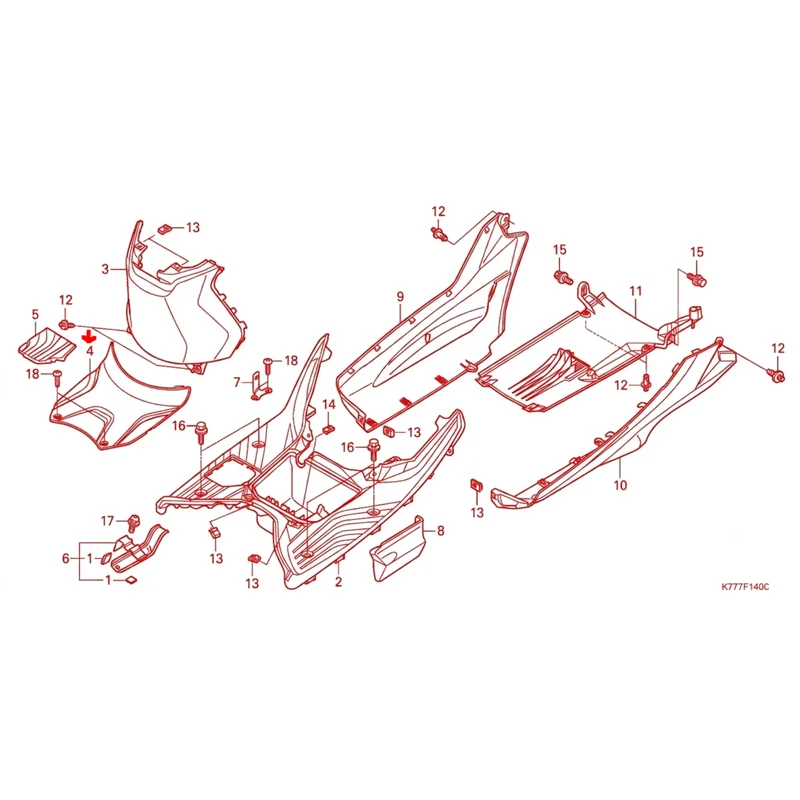 Tapa batería Honda SH 125/150 17-19
