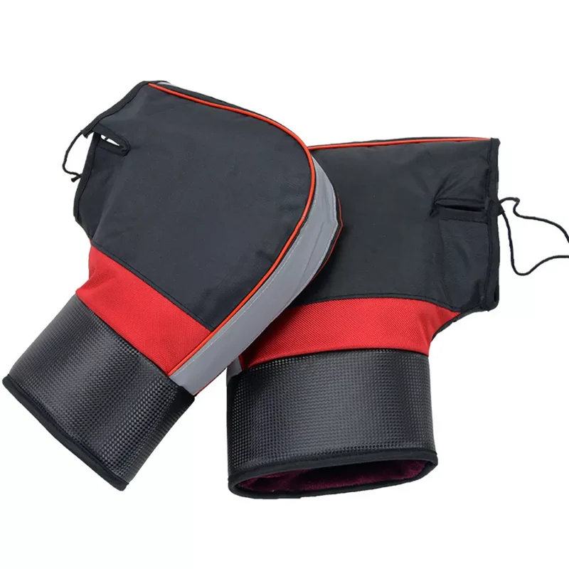 Manchon moto pour hiver en simili cuir