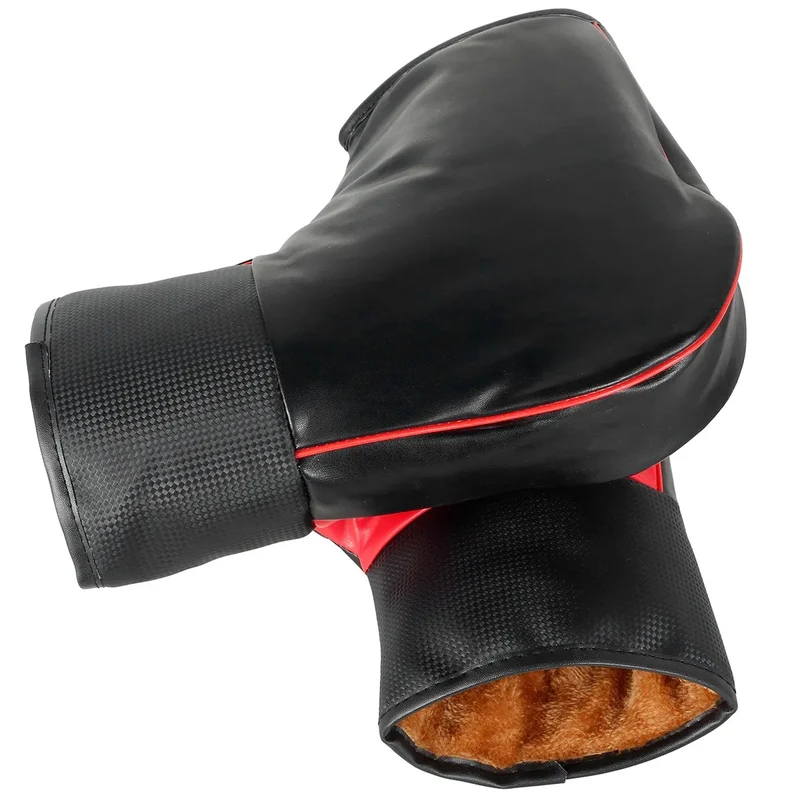Manchon moto pour hiver en simili cuir