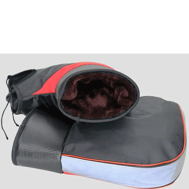 Manchon moto pour hiver en simili cuir