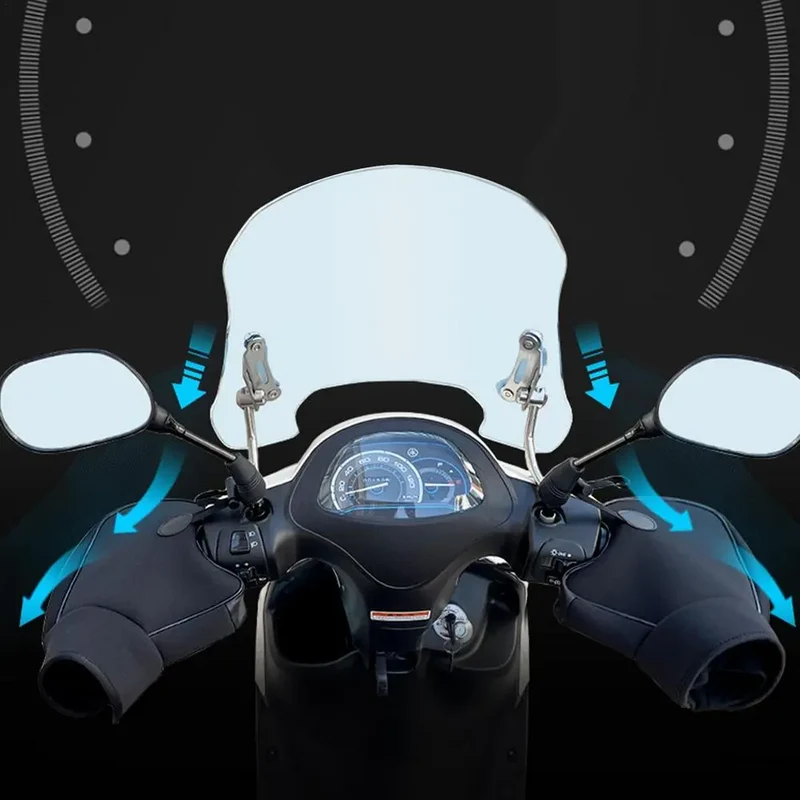 Manchon de guidon moto et scooter universel - Laine d'agneau