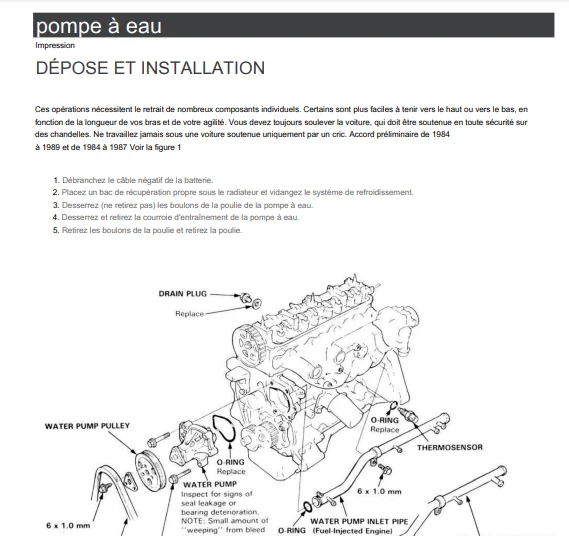 Manuel d'atelier honda Accord 93 97 français