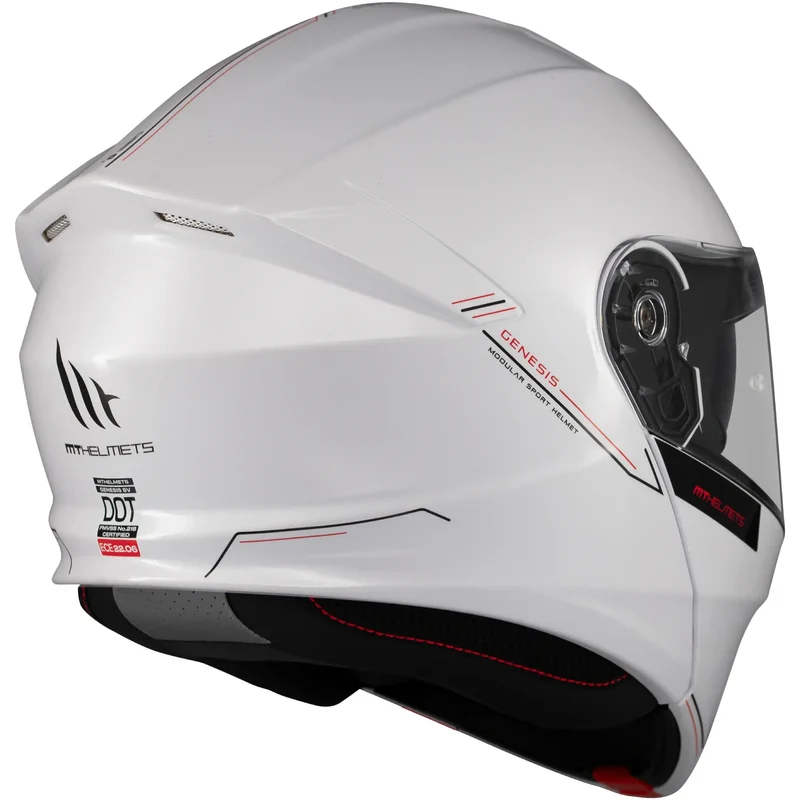 Casco MT Genesis SV Solid A0 - Blanco Brillo