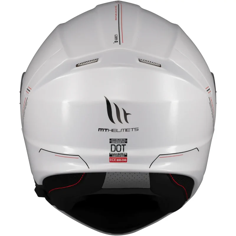 Casco MT Genesis SV Solid A0 - Blanco Brillo
