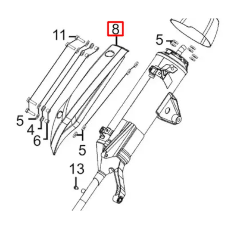 Protector de escape Kymco Agility 125/150 llanta 16" euro 3-4