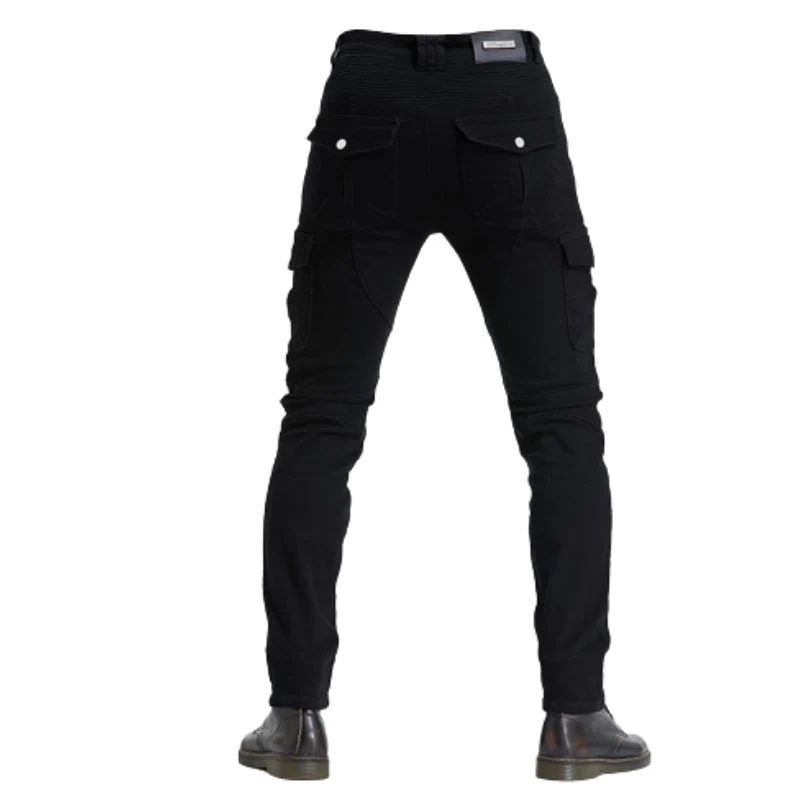 Jean de moto noir stretch
