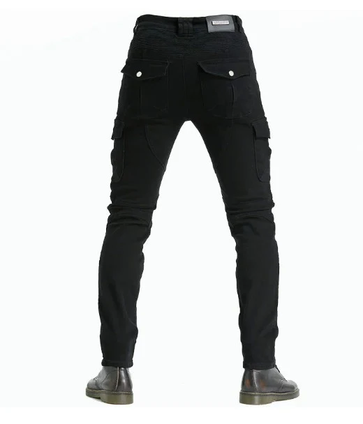 Jean de moto noir avec doublure polaire