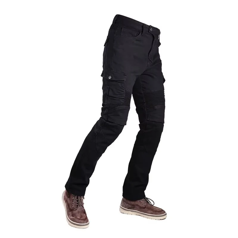 Jean de moto noir avec doublure polaire