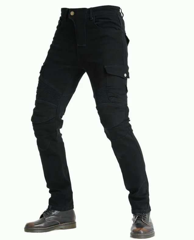 Jean de moto noir avec doublure polaire