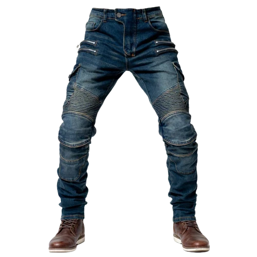 Jean de moto cargo - Bleu