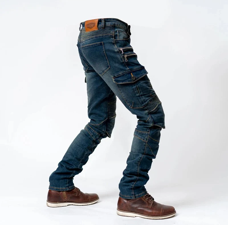 Jean de moto cargo - Bleu