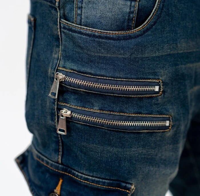 Jean de moto cargo - Bleu