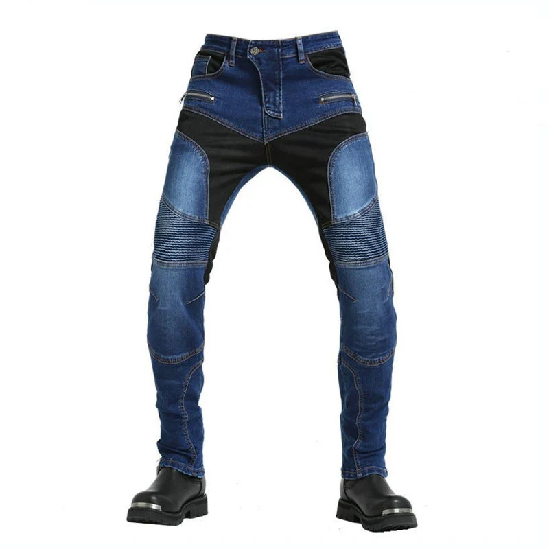 Jean de moto Kevlar - Noir et bleu