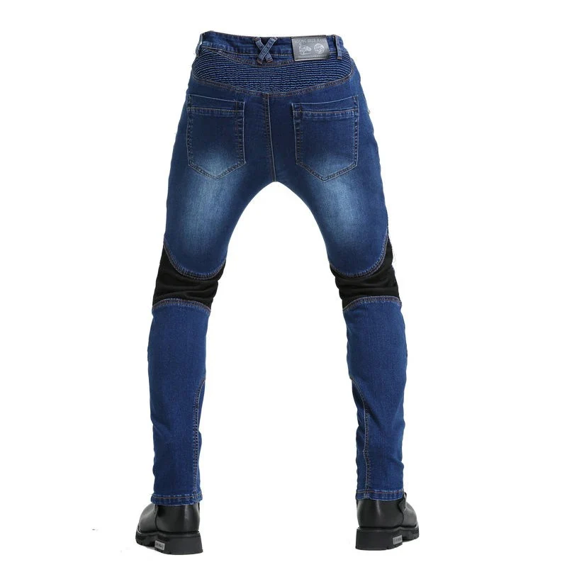 Jean de moto Kevlar - Noir et bleu