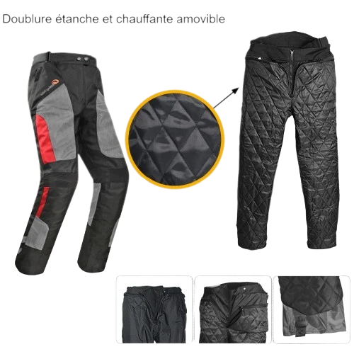 Pantalon de moto noir été / hiver