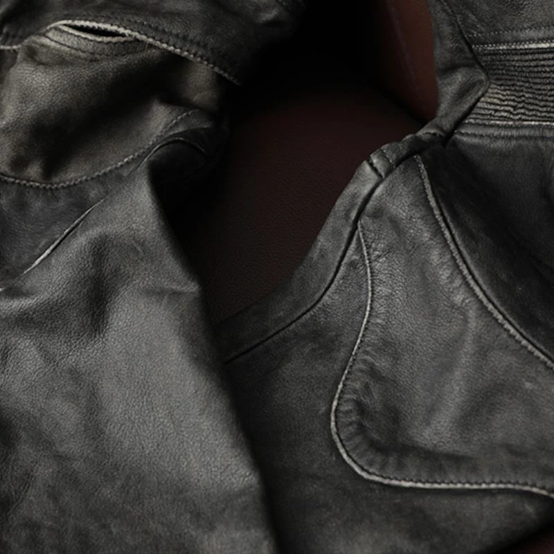 Pantalon de moto vintage en cuir