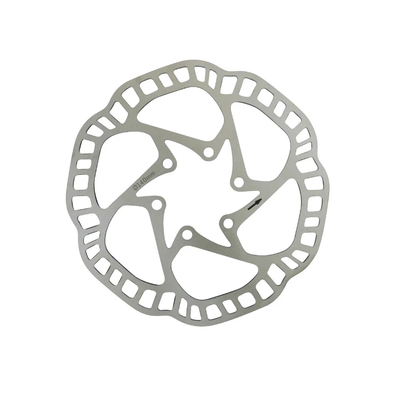 Disque De Frein Route - VTT 6 Trous Newton Brakco Compatible Shimano Et Autres 140 mm Argent + 6 Vis
