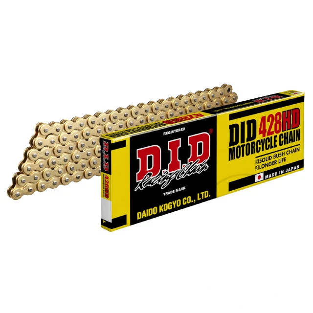 Cadena 428 HD G&G 148 con enganche clip dorada DID