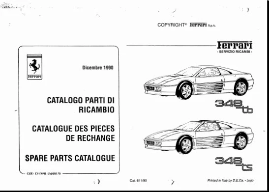manuel d'atelier Ferrari 348