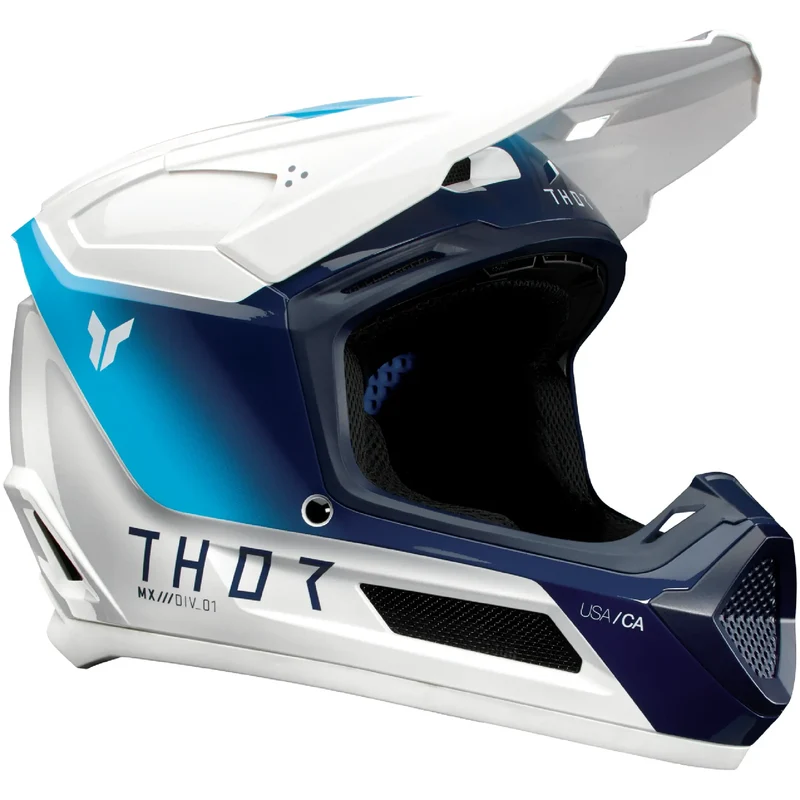 Casco Thor Fleet Youth Storm - Blanco/Azul