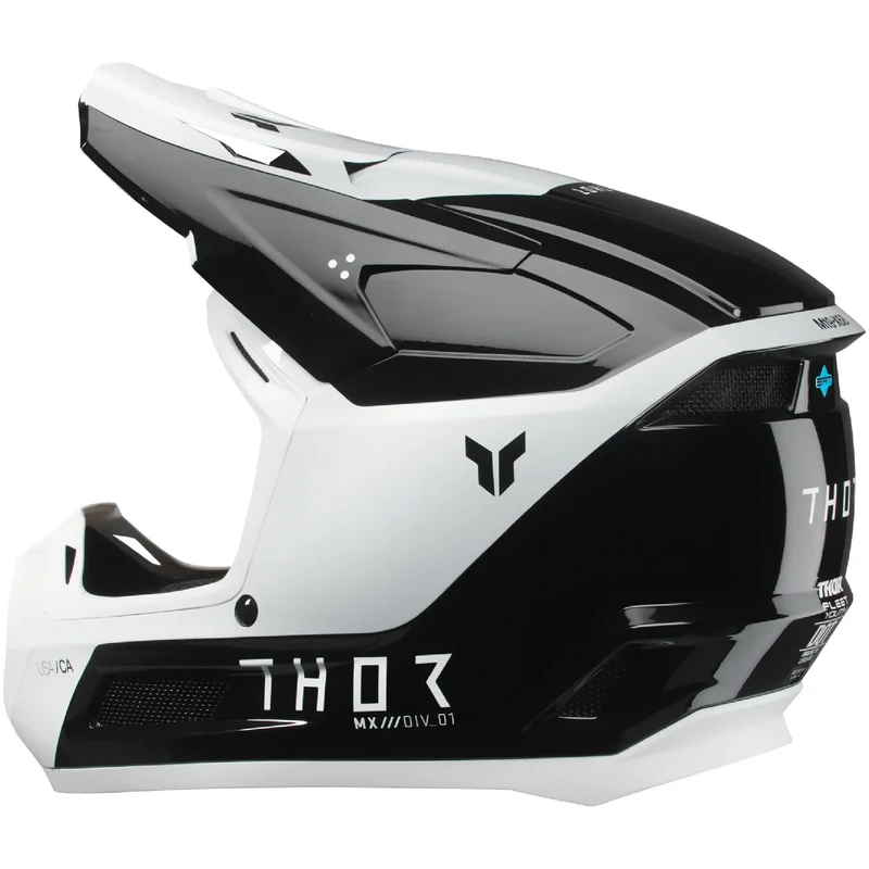 Casco Thor Fleet Youth Storm - Negro/Blanco