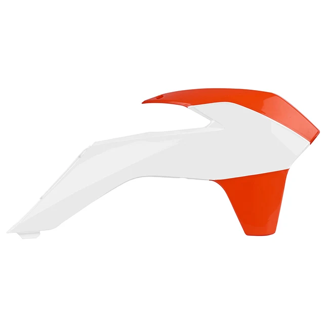 Tapas Radiador KTM 125 SX 13-15 Polisport blanco brillante-naranja KTM