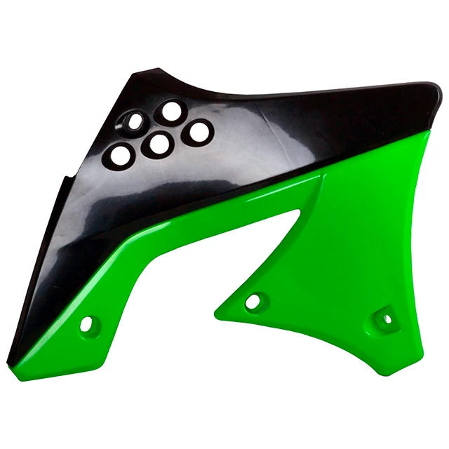 Tapas Radiador KX250F 09-12 Polisport - negro-verde