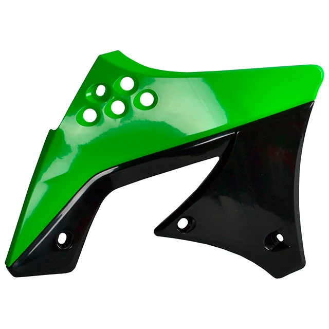 Tapas Radiador KX250F 09-12 Polisport - verde-negro