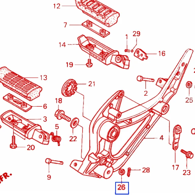 Arandela plana 8mm Honda