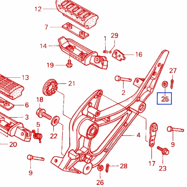 Arandela plana 6mm Honda