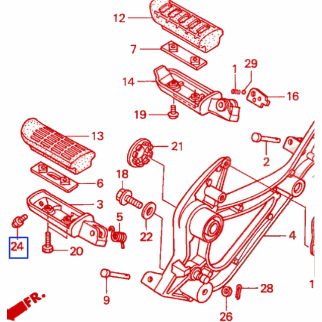 Tornillo tapa Honda XL 1000 Varadero 8x20mm