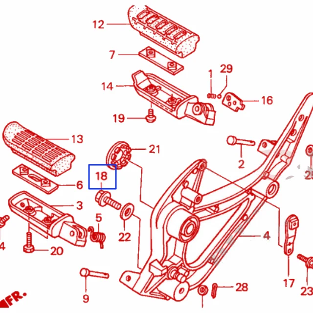 Tornillo 8x20 UBS 8 Honda
