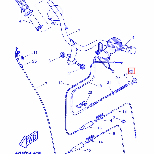 Tuerca final para tensor cable freno Yamaha JOG R-RR / Neos 50