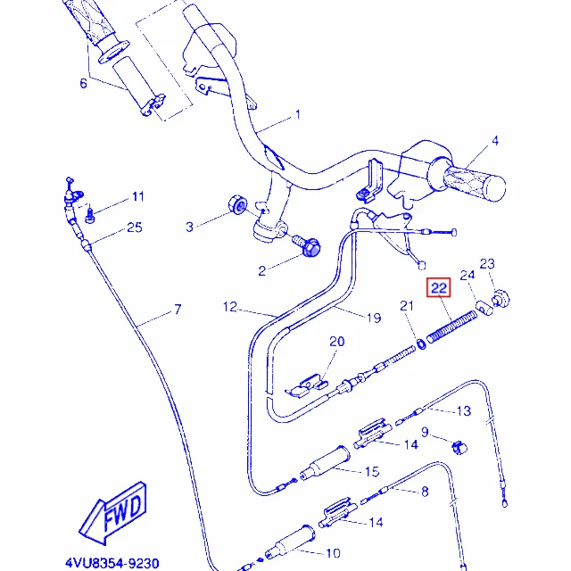 Muelle de compresión cable de freno Yamaha BW'S 50