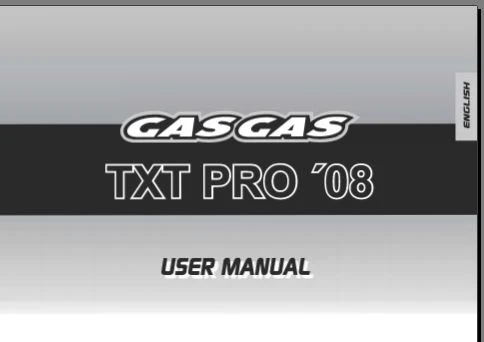 manuels d'atelier Gasgas TXT 2001 2008