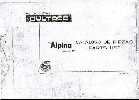 Manuel d'atelier Bultaco