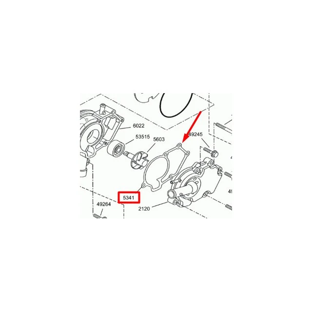 Junta tapa bomba agua Rieju Marathon 125 euro 3/4