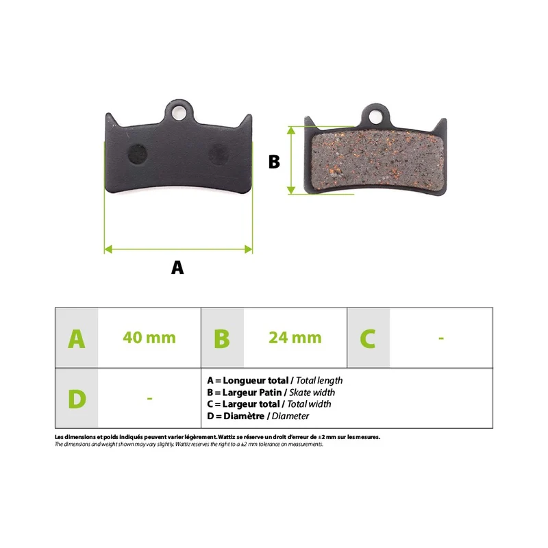 Plaquettes de frein Hope Tech4 V4 semi metalliques