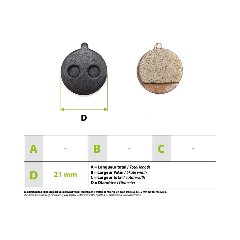 Plaquette de frein Kaabo Skywalker E-cross Pro Smartgyro Semi-Metallique